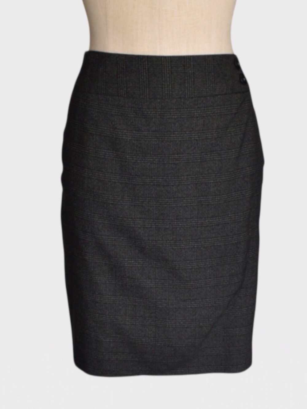 Van Heusen Studio Stretch Faux Wrap Plaid‎ Pencil Skirt